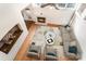Aerial view of a bright and open living room layout with comfortable seating, perfect for Gathering gatherings at 1801 Briarcrest Nw Dr, Charlotte, NC 28269