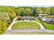 Aerial view showcasing the home's circular driveway and lush, mature landscaping at 316 Country Club Acres None, Shelby, NC 28150