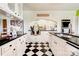 Spacious kitchen featuring black and white checkered floors and stainless steel appliances at 316 Country Club Acres None, Shelby, NC 28150