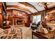 Warm and inviting living room featuring a stone fireplace and cozy seating area at 316 Country Club Acres None, Shelby, NC 28150