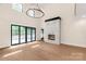 Bright living room features a fireplace and sliding doors to the outside at 3268 Sherman Dr, Lancaster, SC 29720