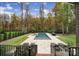 Landscaped backyard with pool, spa, and dining area at 4071 Poplar Ridge Dr, Fort Mill, SC 29715