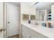 Traditional bathroom features a single vanity, framed mirror, and shower-tub combo with curtain at 140 Misty Ln, Rockwell, NC 28138