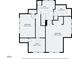 Second floor plan showcasing the layout of the bedrooms, bathrooms, hall, and room at 166 Franklin Nw Ave, Concord, NC 28025