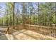 Backyard deck surrounded by trees at 170 Dusty Loop Dr, Mount Gilead, NC 27306
