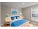 Bright bedroom with blue accents, wood floors, and natural light at 170 Dusty Loop Dr, Mount Gilead, NC 27306