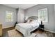 Bedroom features hardwood floors, two windows, and a plush rug at 1901 Parkdale Ave, Gastonia, NC 28052