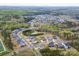 Aerial view of a charming residential neighborhood with well-maintained homes surrounded by lush green trees at 235 Boxelder Rd, Clover, SC 29710