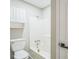 Bathroom features white tub/shower combo and a modern commode at 2371 Lazy Oak Dr, Lancaster, SC 29720