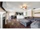 Open concept living area with hardwood floors, neutral walls, fireplace, and eat-in kitchen at 4013 Highgate Ln # 2B-78, Lancaster, SC 29720
