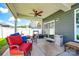 Relaxing covered patio with outdoor ceiling fan and comfortable seating area at 4013 Highgate Ln # 2B-78, Lancaster, SC 29720