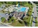 Overhead image showing pool area with a covered lounge area, pool, and ample parking at 4013 Highgate Ln # 2B-78, Lancaster, SC 29720