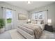 Bright bedroom featuring neutral tones, large windows, and an inviting, comfortable aesthetic at 408 Balboa St, Matthews, NC 28104