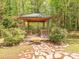 Charming gazebo with seating area nestled in a beautifully landscaped backyard at 4628 Arthur Way, Rock Hill, SC 29732