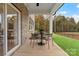 Inviting outdoor patio with a dining set, perfect for enjoying meals and outdoor gatherings at 7105 Short Stirrup Ln, Mint Hill, NC 28227