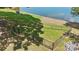 Overhead view of the fenced dog park on the lakefront with ample green space for pets to play at 7117 Brookview Ln, Sherrills Ford, NC 28673