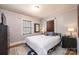 Comfortable bedroom featuring a queen-sized bed and ambient lighting, creating a relaxing atmosphere at 713 8Th Street Nw Dr, Hickory, NC 28601