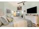 Lovely bedroom with a sliding glass door offering scenic views at 7829 Village Harbor Dr, Cornelius, NC 28031