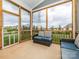 Relaxing screened-in porch featuring outdoor seating with open views at 10024 Fox Trotter Ln, Midland, NC 28107