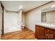 Well-lit bathroom includes a shower-tub combo and vanity with storage cabinet at 110 Matthew Dr, Kings Mountain, NC 28086