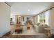 Bright, staged living room with a neutral color palette, cozy seating, and natural light at 110 Matthew Dr, Kings Mountain, NC 28086