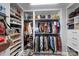 Spacious walk-in closet featuring shelves, rods, and storage for shoes and clothing at 11039 Stetler St, Charlotte, NC 28204