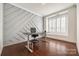 Bright office space with modern wall trim and large window that provides ample natural light at 14905 Skyscape Dr, Huntersville, NC 28078