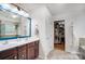 Bathroom features a double vanity, modern fixtures, and access to a walk-in closet at 2065 Taney Way, Indian Land, SC 29707