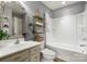 Neutral bathroom with a vanity, and shower over tub at 2065 Taney Way, Indian Land, SC 29707