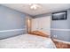 Comfortable bedroom featuring a ceiling fan, closet, and a wall-mounted television at 216 Dewars Dr, Rock Hill, SC 29730