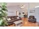 Spacious living room with vaulted ceiling and views into dining area at 216 Dewars Dr, Rock Hill, SC 29730