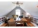 Bright home office featuring wood desk, monitors, and built-in bookshelves with natural light at 234 Deal Estate Dr, China Grove, NC 28023