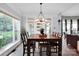 Dining room featuring a wood table and a view into the back yard at 2553 Fallbrook Nw Pl, Concord, NC 28027