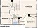 Upper level floor plan featuring bedrooms 2, 3, and 4, a gameroom, and bath 2 at 2573 Blue Sky Meadows Dr, Monroe, NC 28110