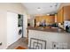 Modern kitchen includes laundry closet and breakfast bar at 3005 Kansas City Dr, Monroe, NC 28110