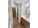 Bathroom with laminate floors, vanity, and toilet at 3032 Mckinney Rd, Shelby, NC 28152