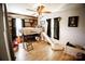 A bedroom with wooden accents and a ceiling fan at 3032 Mckinney Rd, Shelby, NC 28152