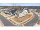 A neighborhood aerial view showing modern home exteriors and landscaping at 3041 Winged Teal Ct, Belmont, NC 28012