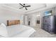 Main bedroom with ensuite bathroom, tray ceiling, and neutral tones at 3041 Winged Teal Ct, Belmont, NC 28012