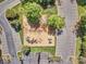 Aerial view showcasing a community playground with updated equipment, set beside a parking area for convenience at 4011 Fenworth Ct, Fort Mill, SC 29715