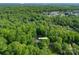 Overhead view of the property nestled among dense trees, highlighting its peaceful and secluded location at 4256 Wood Forest Dr, Rock Hill, SC 29732