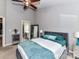 Vaulted ceiling primary bedroom with plush bed and bright windows at 4743 Morning Dew Ct # 4743, Charlotte, NC 28269