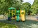 Community playground with colorful slides, climbing structures, and safe rubber flooring promotes active play at 4743 Morning Dew Ct # 4743, Charlotte, NC 28269