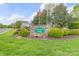 The Norwood Ridge community sign showcases manicured landscaping and American flags at 5135 Norway Ln, Rock Hill, SC 29732