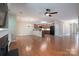 Open living space with hardwood floors and seamless transition to the kitchen at 5135 Norway Ln, Rock Hill, SC 29732
