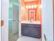 Inviting bathroom showcasing a vanity with a modern sink and cabinet at 6123 Glen Manor Dr, Charlotte, NC 28269