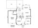 Detailed first-floor plan featuring garage, kitchen, living room, dining room, office, and outdoor patio/deck at 7316 Versailles Ln, Charlotte, NC 28277