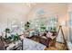 Inviting sitting area with large windows, comfortable chairs, and hardwood flooring at 7316 Versailles Ln, Charlotte, NC 28277