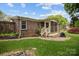 Backyard featuring a brick house, patio, and green lawn, perfect for outdoor living at 1113 Urban Pl, Charlotte, NC 28209