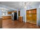 Kitchen area with stainless steel refrigerator, wooden cabinets, stainless steel appliances and open layout at 1113 Urban Pl, Charlotte, NC 28209